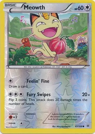 Roaring Skies Meowth #67/108 reverse holo